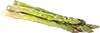 asparagi, tagliati in lunghezze da 2 pollici