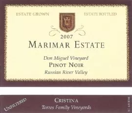 Tenuta Marimar Vigneto Don Miguel Cristina Pinot Nero