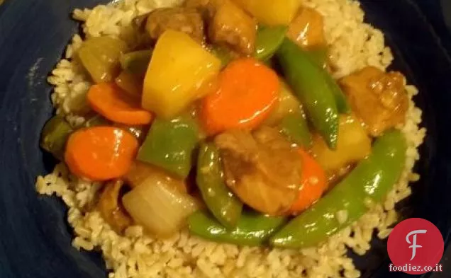 Pollo polinesiano in agrodolce