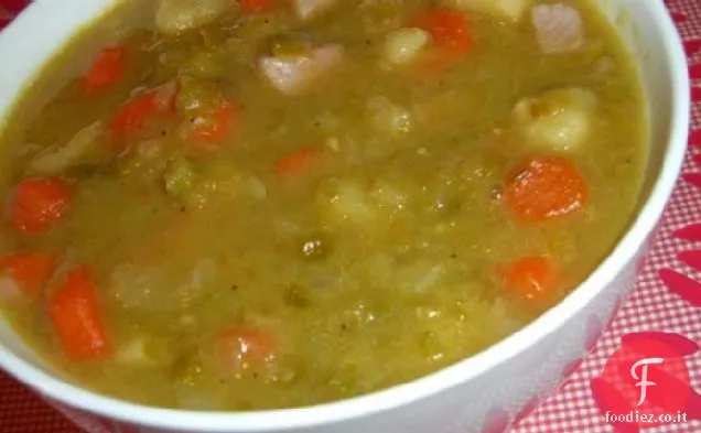 Smoky Split Zuppa di piselli e radice di verdure