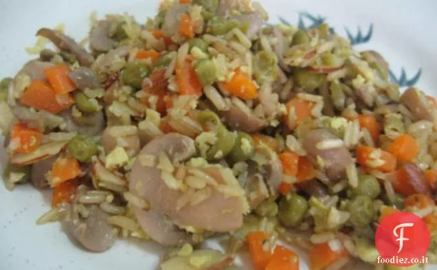Riso integrale-Funghi Pilaf
