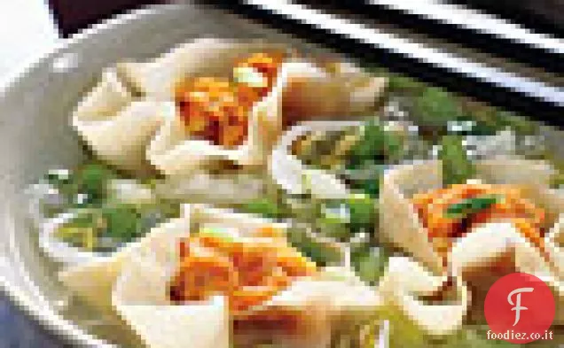 Zuppa di Miso con gnocchi di patate dolci