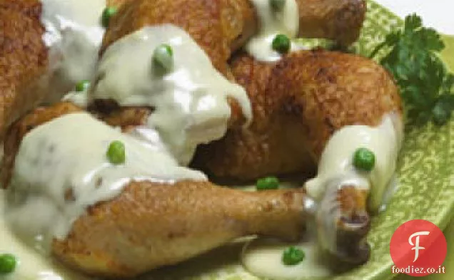 Piernas De Pollo Con Salsa di Queso