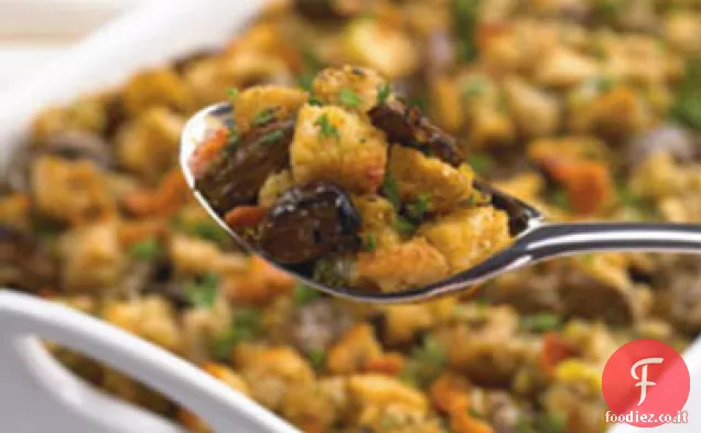 Casseruola di ripieno di tacchino e Cornbread