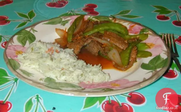 Mandarini Saltati in padella con cipolle e piselli