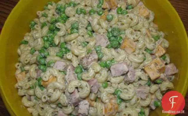Insalata di pasta-Piselli, prosciutto e formaggio