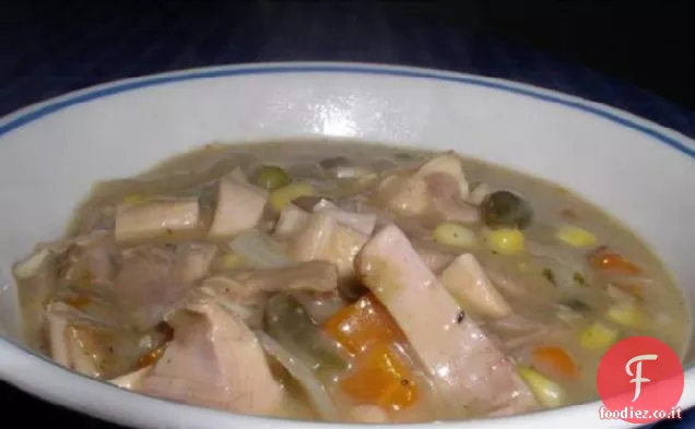 Cremoso pentola di coccio Zuppa di tacchino