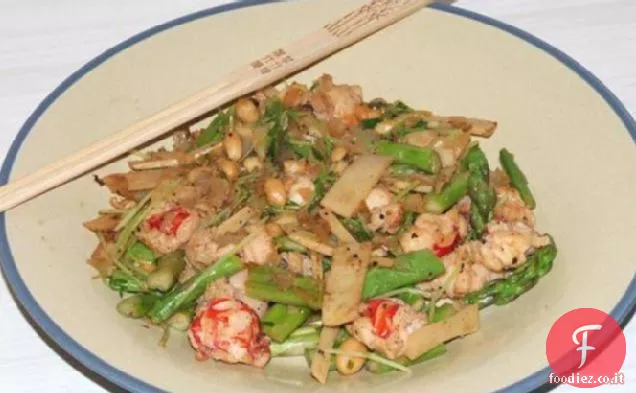 Aragosta e Asparagi con salsa di burro al limone