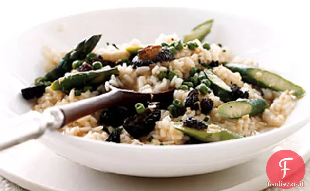 Risotto con Ragoût di Asparagi e Spugnole