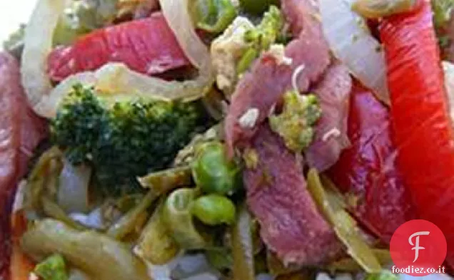 Prosciutto e medley di verdure