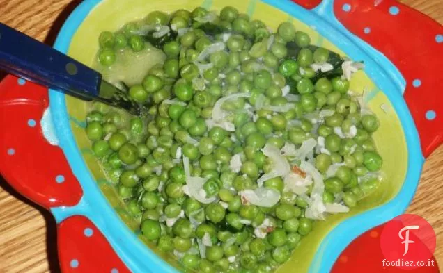Piselli con Spinaci e scalogni