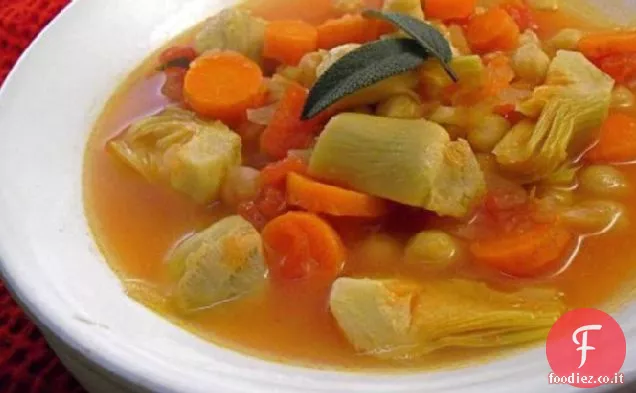 Stufato di carciofi e ceci