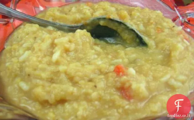 Zuppa di piselli di Kittencal con osso di prosciutto (pentola di coccio o piano cottura)