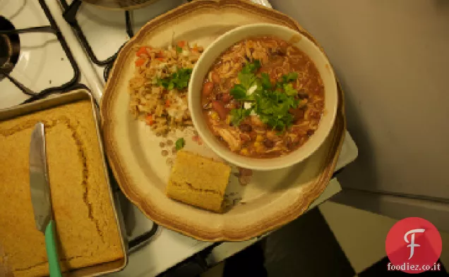 Pollo e riso per il fornello lento