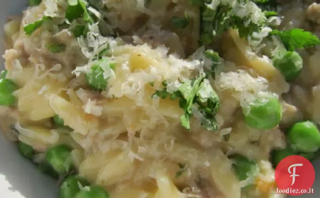Risotto alla salsiccia e Piselli
