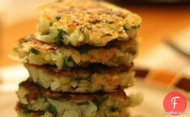 Frittelle di patate con farina di ceci, Coriandolo e cumino