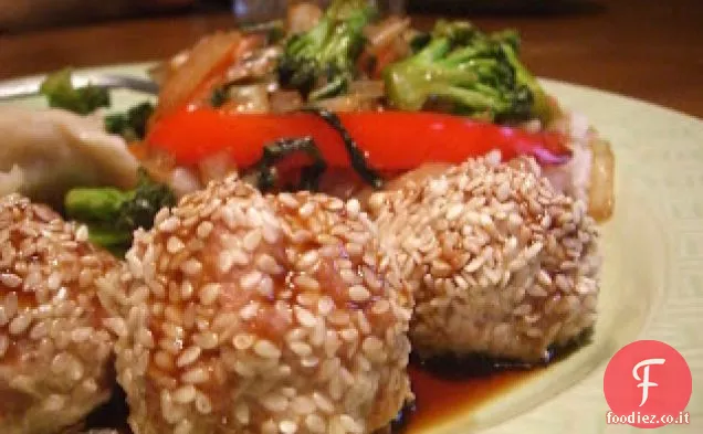 Polpette di sesamo di tacchino