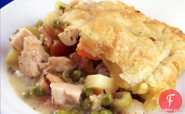 Torta di pollo a basso contenuto di grassi con pasta sfoglia!