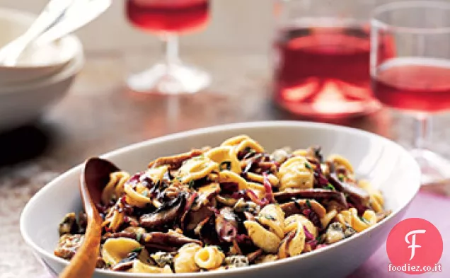 Orecchiette ai Funghi, Radicchio e Gorgonzola