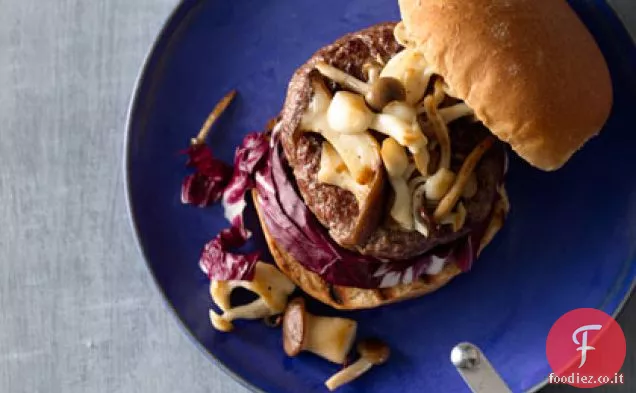 Hamburger con Funghi e Radicchio