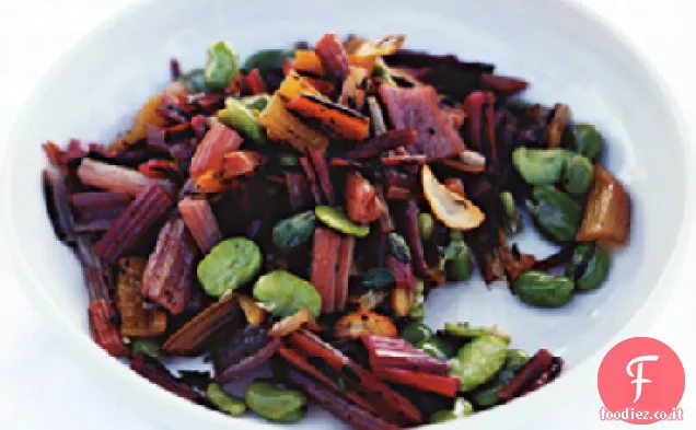 Bietole Arcobaleno Grigliate con Fave e Origano