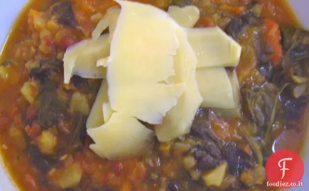 Zuppa di lenticchie e maccheroni