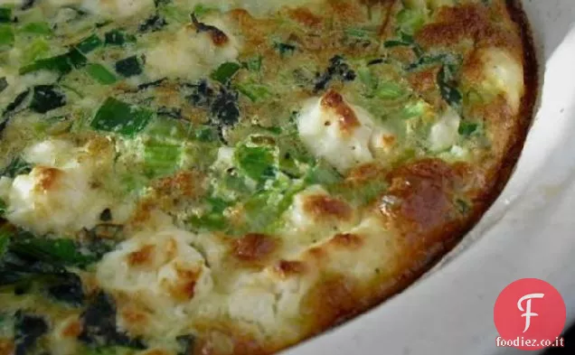 Porro senza crosta, verdure e quiche alle erbe