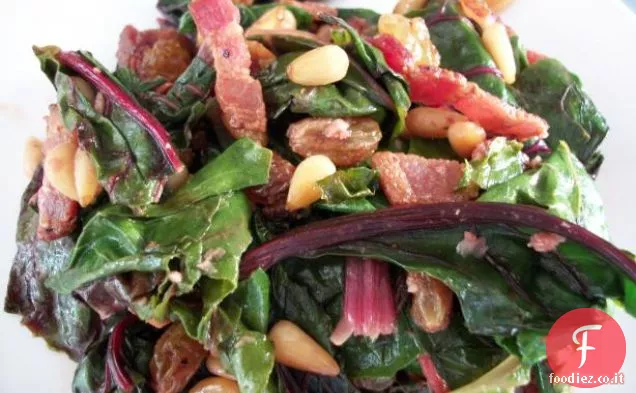 Peperoni gialli ripieni con bietole speziate e scalogno Pilaf