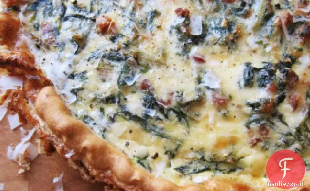 Quiche di bietole, pancetta e pecorino