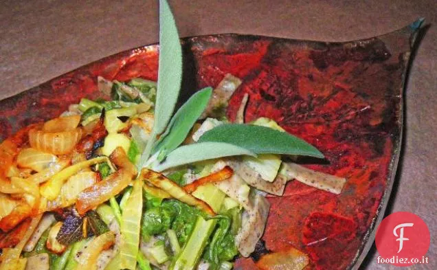 Bietole brasate con uvetta e pinoli