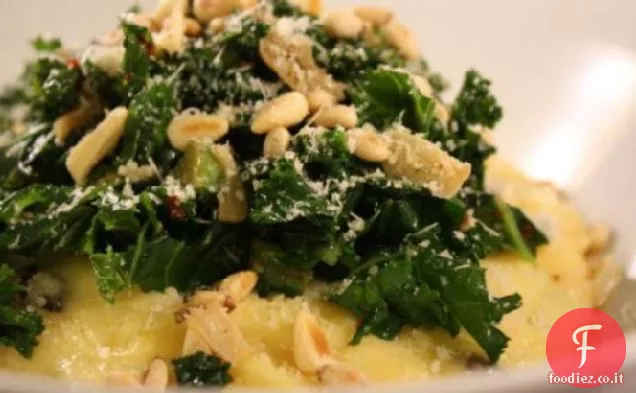 Polenta con verdure agliate-