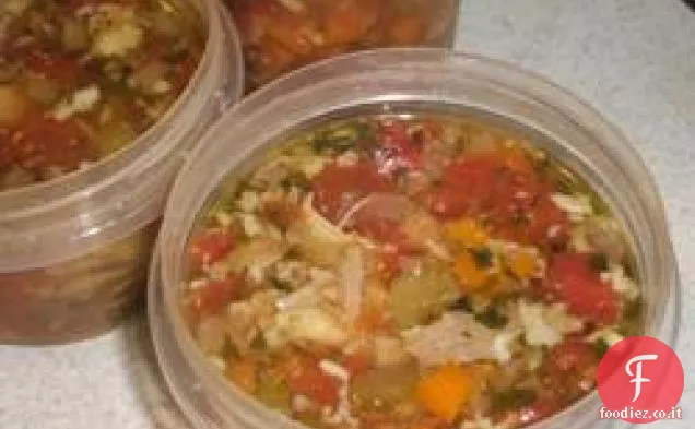 Zuppa di tacchino con gnocchi