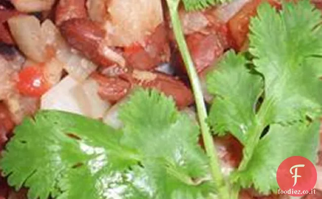 Fagioli stile Kashmiri con rape