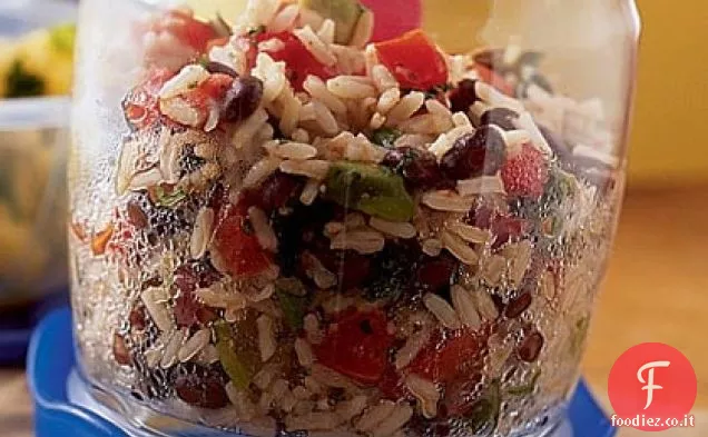 Fagioli cubani e insalata di riso