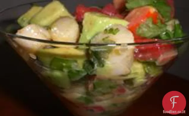 Antipasto di capesante-avocado