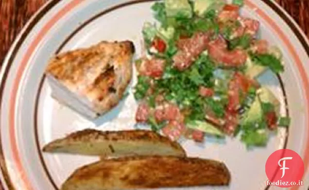 Insalata di coriandolo, avocado, pomodoro e Feta