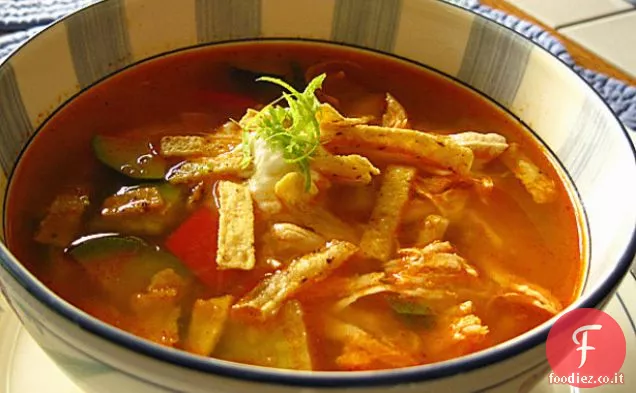Zuppa di tortilla di pollo