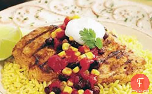 Fiesta Pollo con salsa di fagioli neri