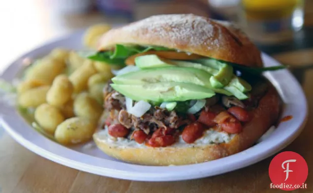 Panino Carnitas con salsa di Avocado