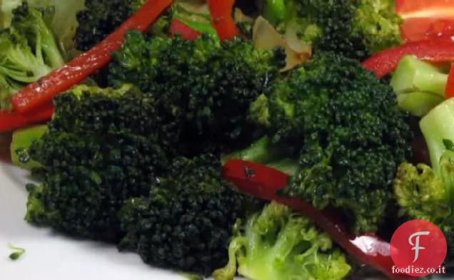 Broccoli e peperone rosso Soffriggere