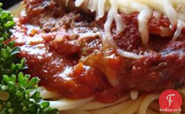 Parmigiano di manzo con aglio Capelli d'angelo Pasta