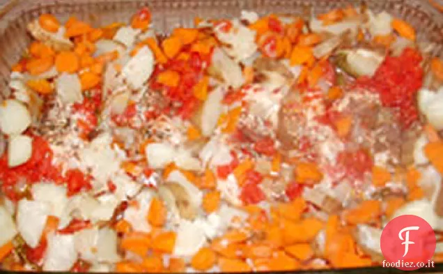 Pollo al forno vegetariano