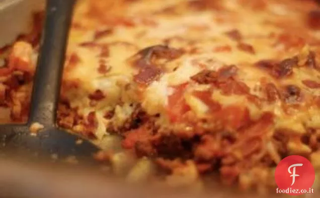 Pancetta Cheeseburger Pizza a testa in giù