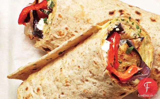 Involtini di verdure e hummus alla griglia