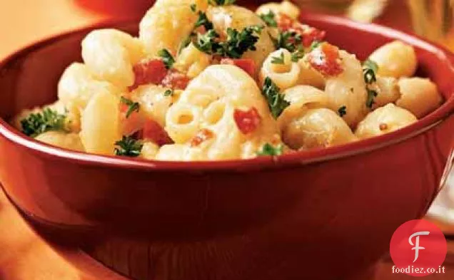 Cavatappi al forno con cipolle e peperoni