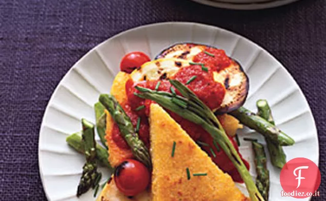 Polenta e Verdure con Salsa al Peperoncino Arrosto