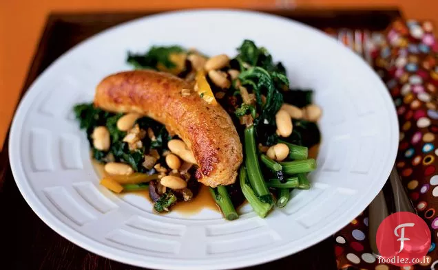 Aglio Broccoli Rabe con salsiccia e peperoni