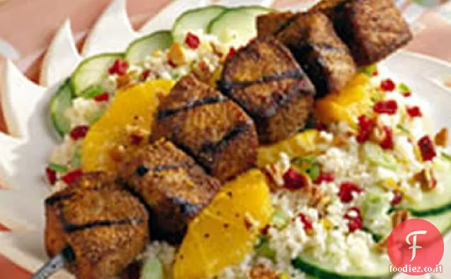 Insalata caraibica di maiale e couscous