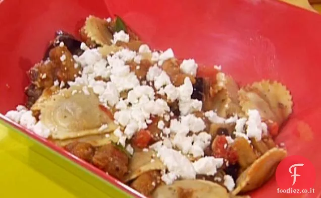 Ravioli di Funghi Selvatici con Melanzane e Formaggio di Capra