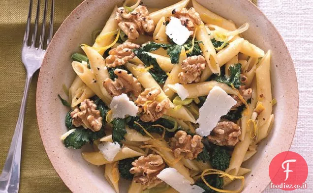 Penne Con Broccoli Rabe, Noci e Pecorino